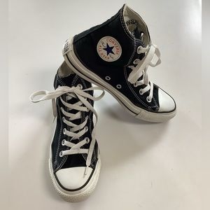 Converse Women's Black and White High-Top Sneakers
